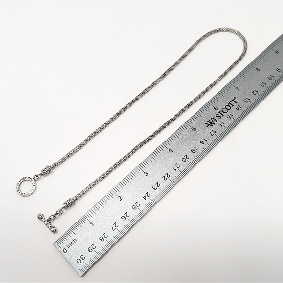 Effy sterling silver 925 toggle closure wheat chain necklace vintage Balissima - Picture 3 of 6